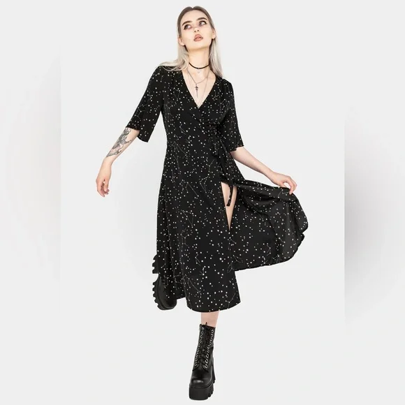 Disturbia Celestial Midi Kimono Dress US Size 14 - Picture 7 of 12